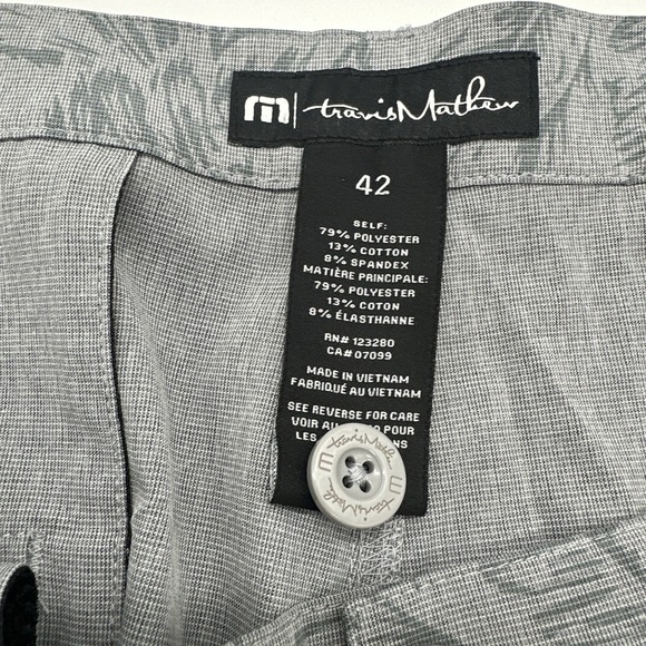 NWT Travis Mathew Mens Jaguar Golf Shorts Hybrid Heather Quiet Shade Gray, 42 - Picture 2 of 6